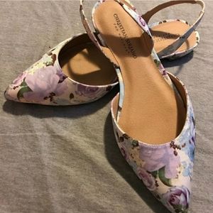 Christian Siriano floral flats